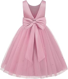 JerrisApparel Flower Girls Dress Wedding Satin Dresses Princess Birthday Party Prom Ball Gown