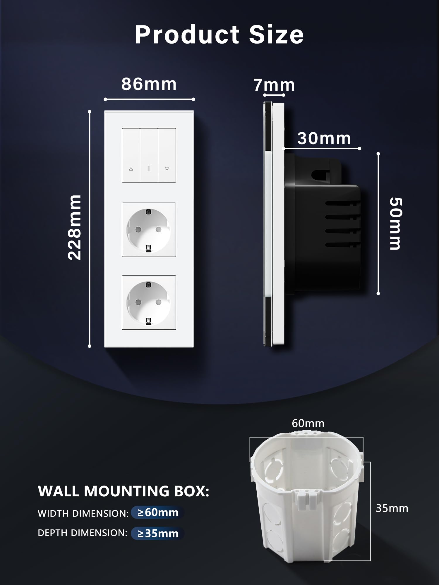 Interruptor de persiana inteligente WIFI con enchufe normal, enchufe Schuko *2 + temporizador inteligente para persianas, compatible con Alexa/Google Home, interruptor de persiana requiere