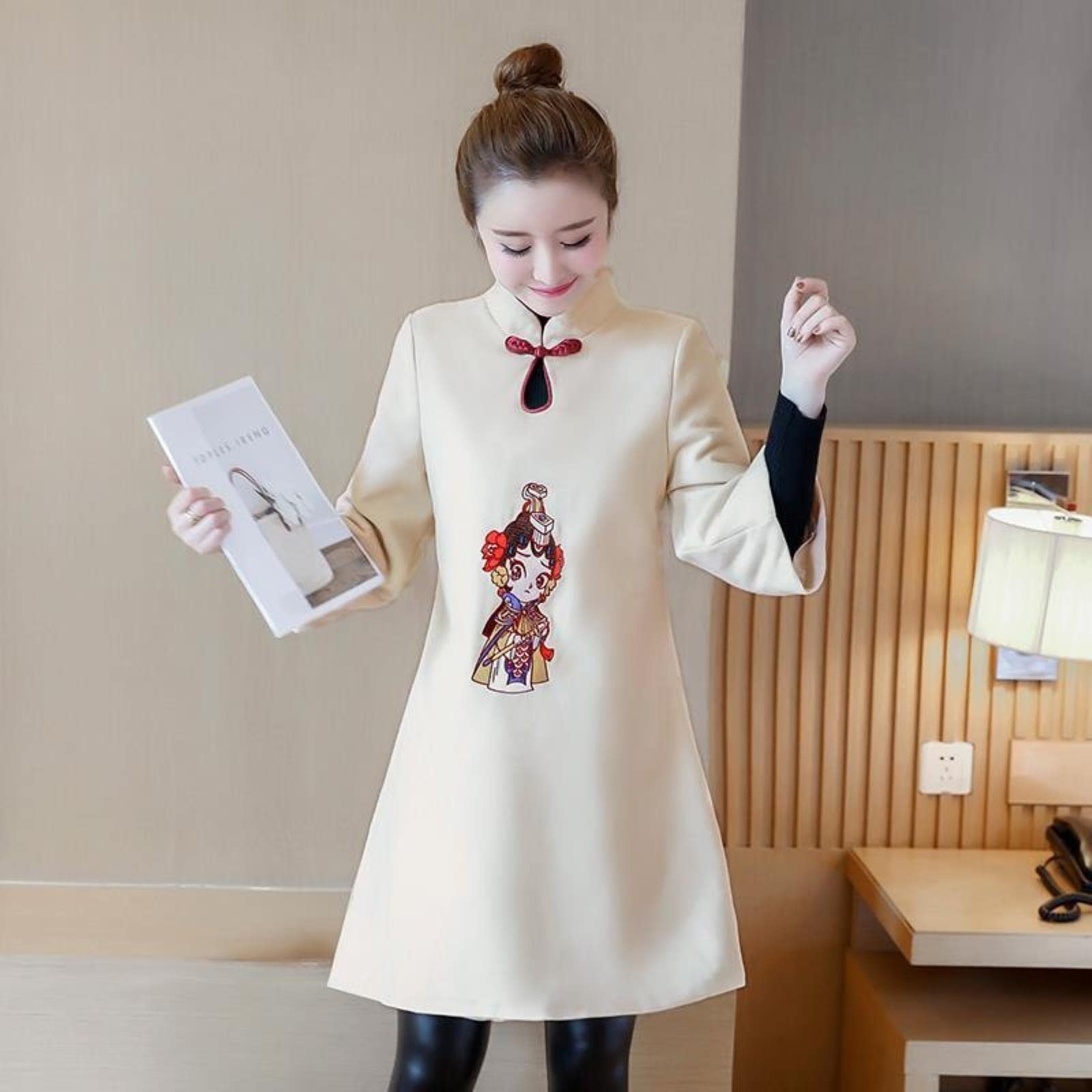 Nuovo ricamo 2022 Qipao Hanfu donne Vintage ThickenTang vestito autunno moderno Cheongsam cinese vestito