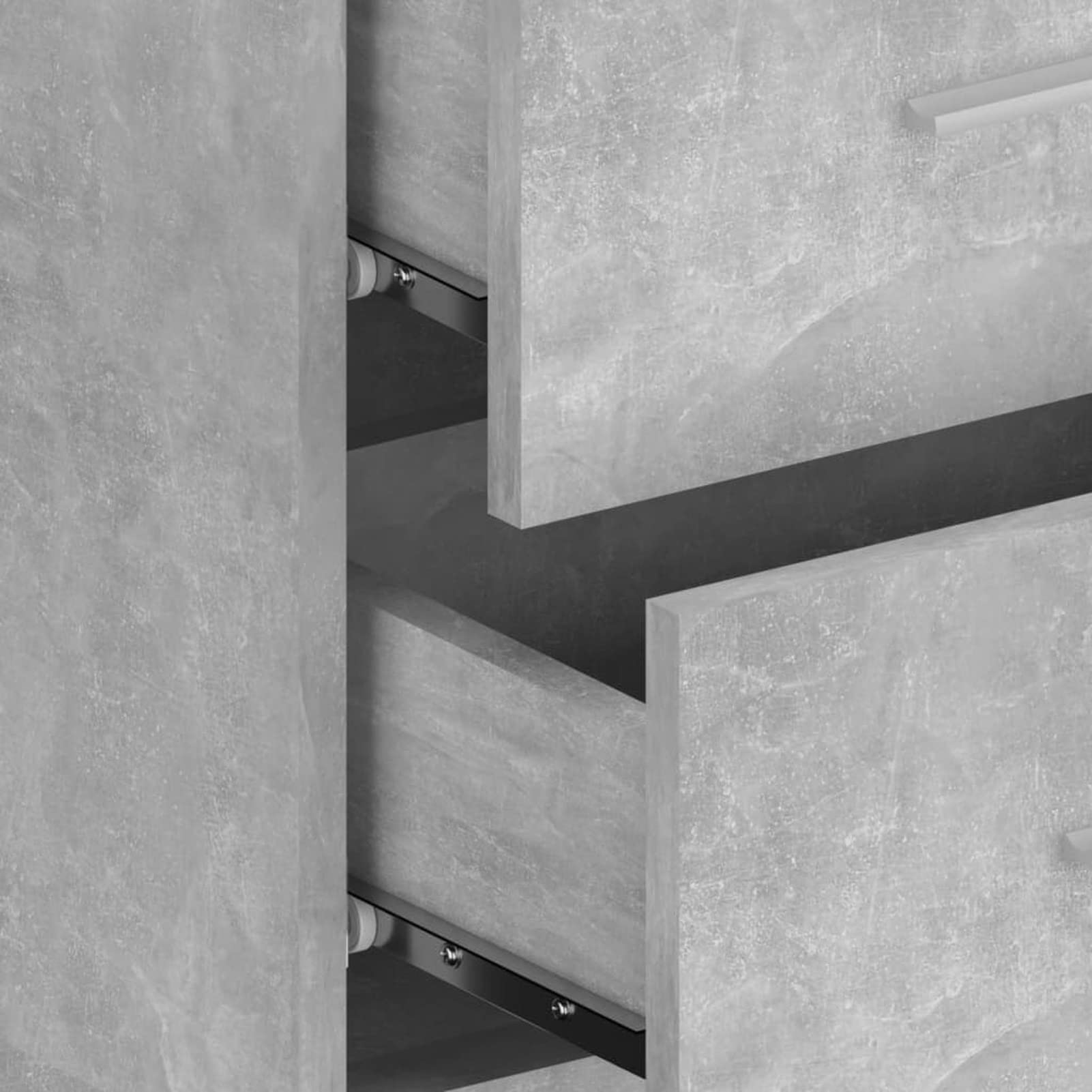 Gecheer Cabezal + 2 Mesitas de Noche, Cabecero y Mesitas Cabecero de Cama con mesitas Madera contrachapada Gris hormigón,Medidas Cabezal: 120 x 1,5 x 80 cm Juegos de Muebles de Dormitorio