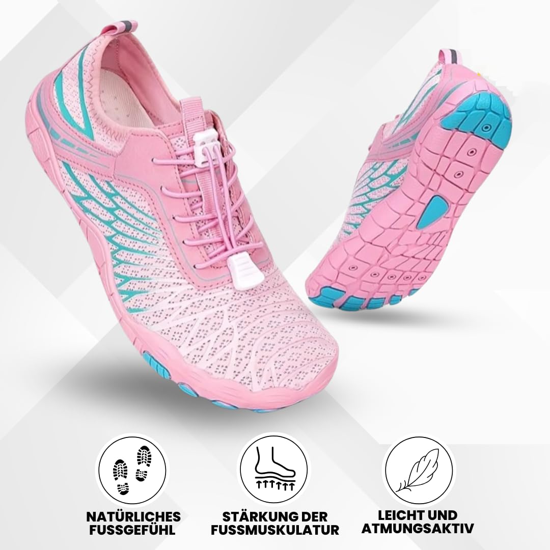 FloraX Pro - ergonomische, schmerzlindernde & wasserdichte Barfußschuhe Unisex Barfuß-Wasserschuhe für Damen und Herren- Schnell trocknend, weich & leicht, rutschfeste Sohle-Traillauf