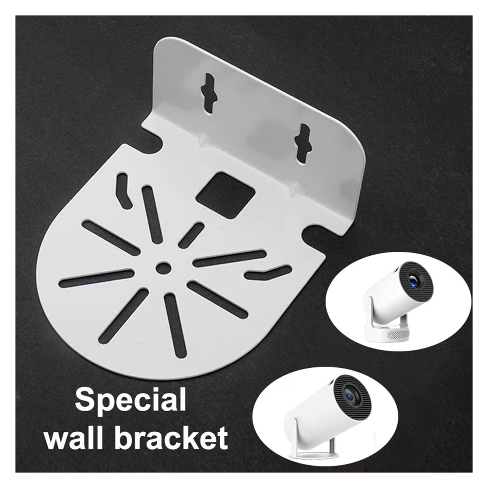 Soporte for Proyector, Compatible con Huaweishi, Soporte De Pared HY300 Pro | Soporte de montaje en pared metálico multiusos for instalación de proyectores(DT15)