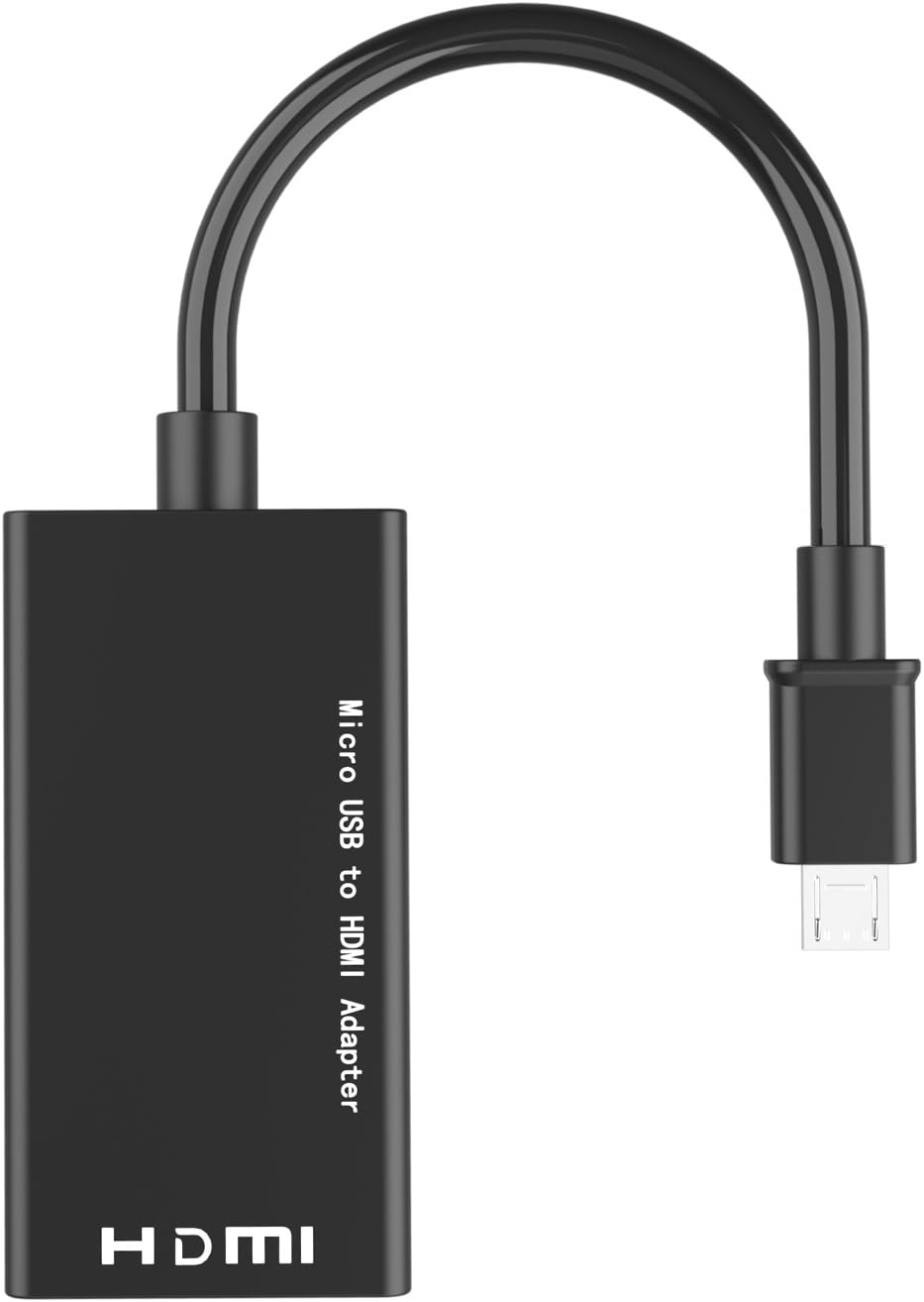 MHL to HDMI converter, Micro USB to HDMI Cable Adapter with Video Audio Output for Android Samsung Galaxy S3/S4/S5 Note 2/3/4 Galaxy Tab 3 8.0 T310, Tab 3 10.1 P5210, Note Pro 12.2 (black)