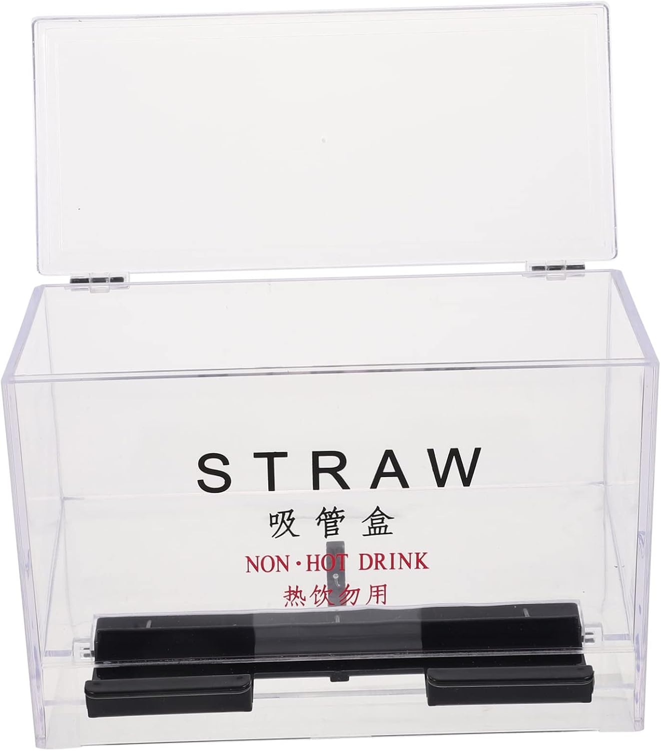 DOITOOL Selfservice Straw Box Beverage Container Clear Stand Coffee Straws Coffee