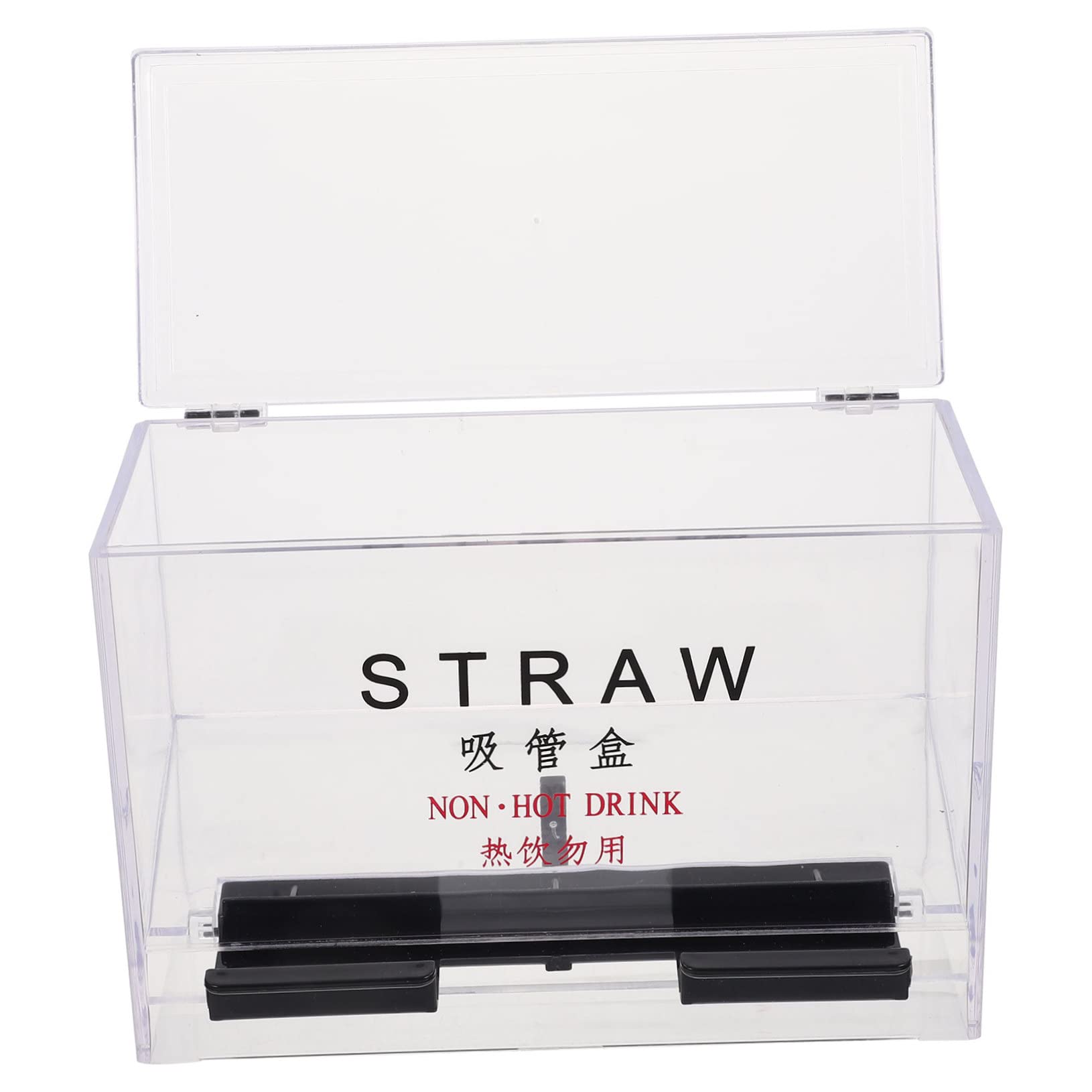 DOITOOL Safe Acrylic Straw Dispenser Lid Push Button Straw Holder Non-slip Base