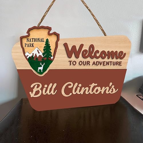 Miniatura 5 de Letrero de bienvenida personalizado del servicio del parque nacional, letrero de bienvenida personalizado para el parque nacional, letrero de