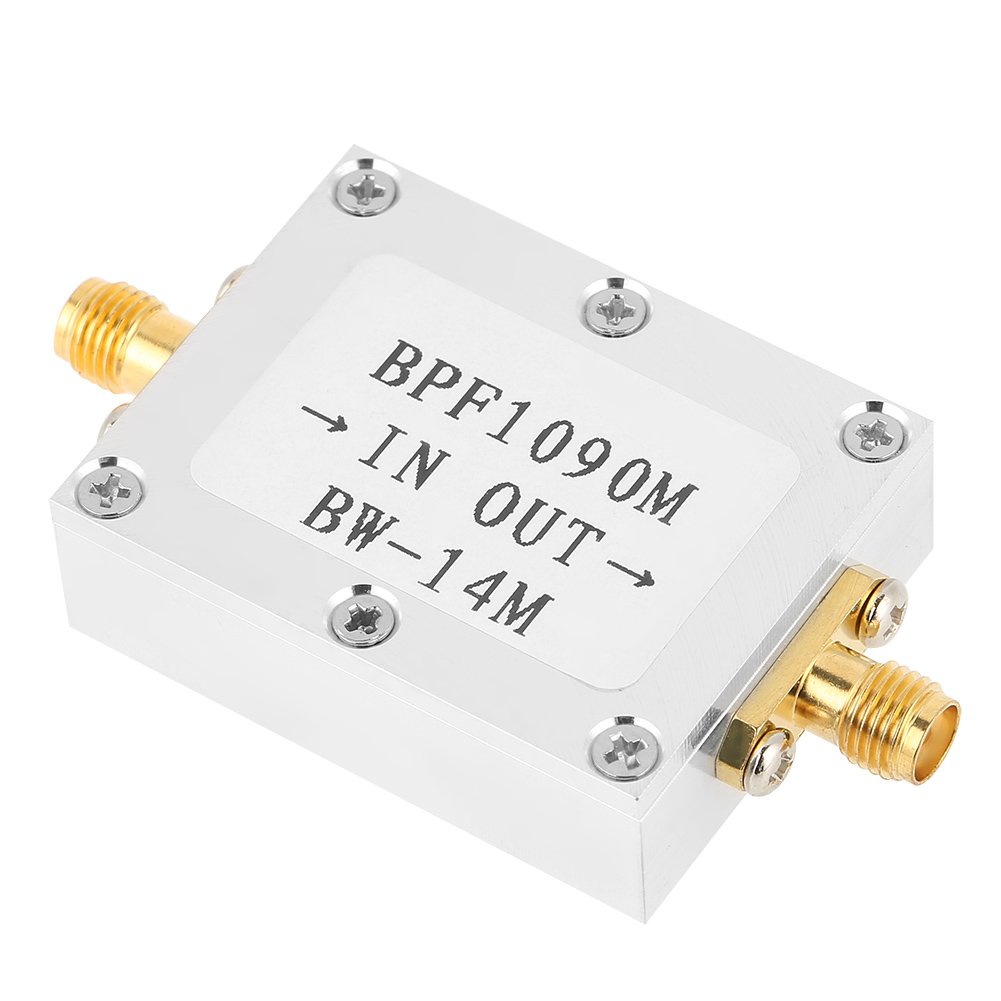 1090 MHz Bandpass-SMA-Filter, 1 Stück 1090 MHz ADS-B Luftfahrt-Bandbreite 14 MHz SMA-Schnittstellen-Bandpassfilter.