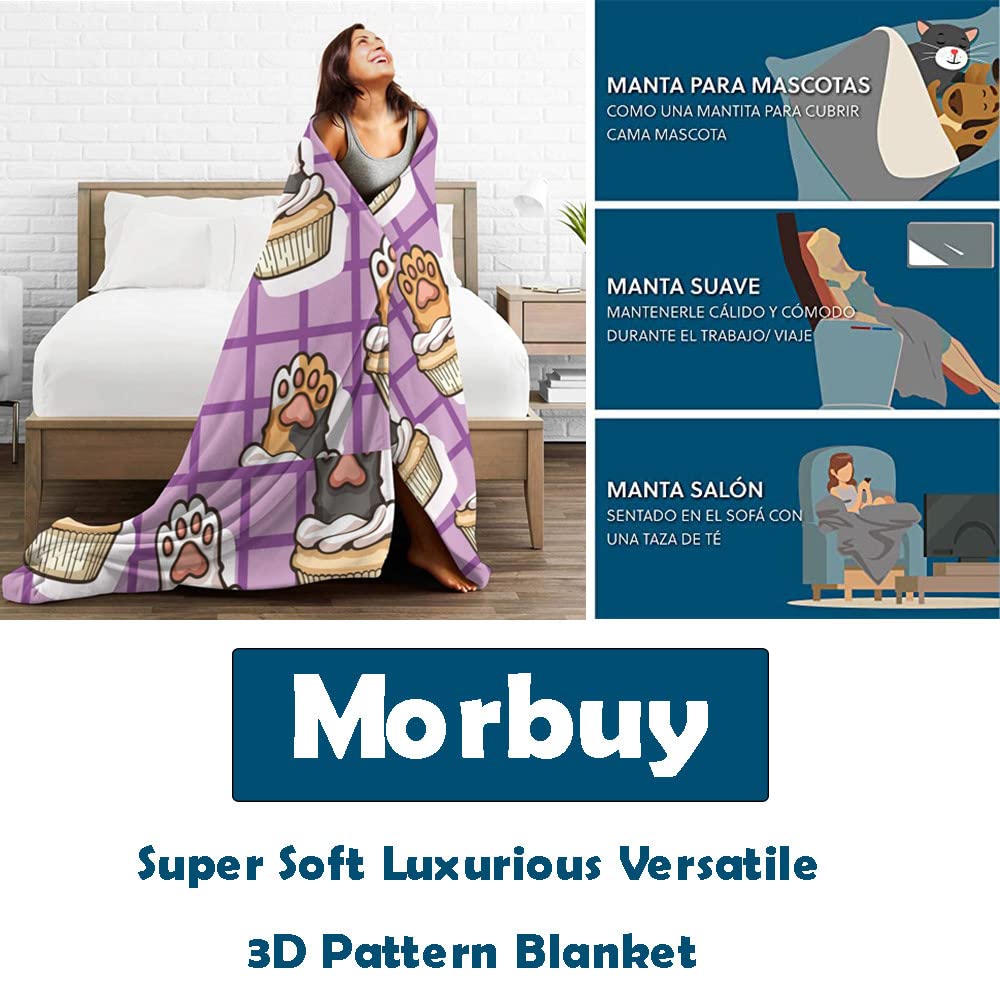 Morbuy Natale Coperta in Morbida, Super Calda Vello in Microfibra di Flanella Coperta da Soggiorno copriletto Copri Divano Viaggio Picnic Coperta Snug rug (Regalo,150x200cm