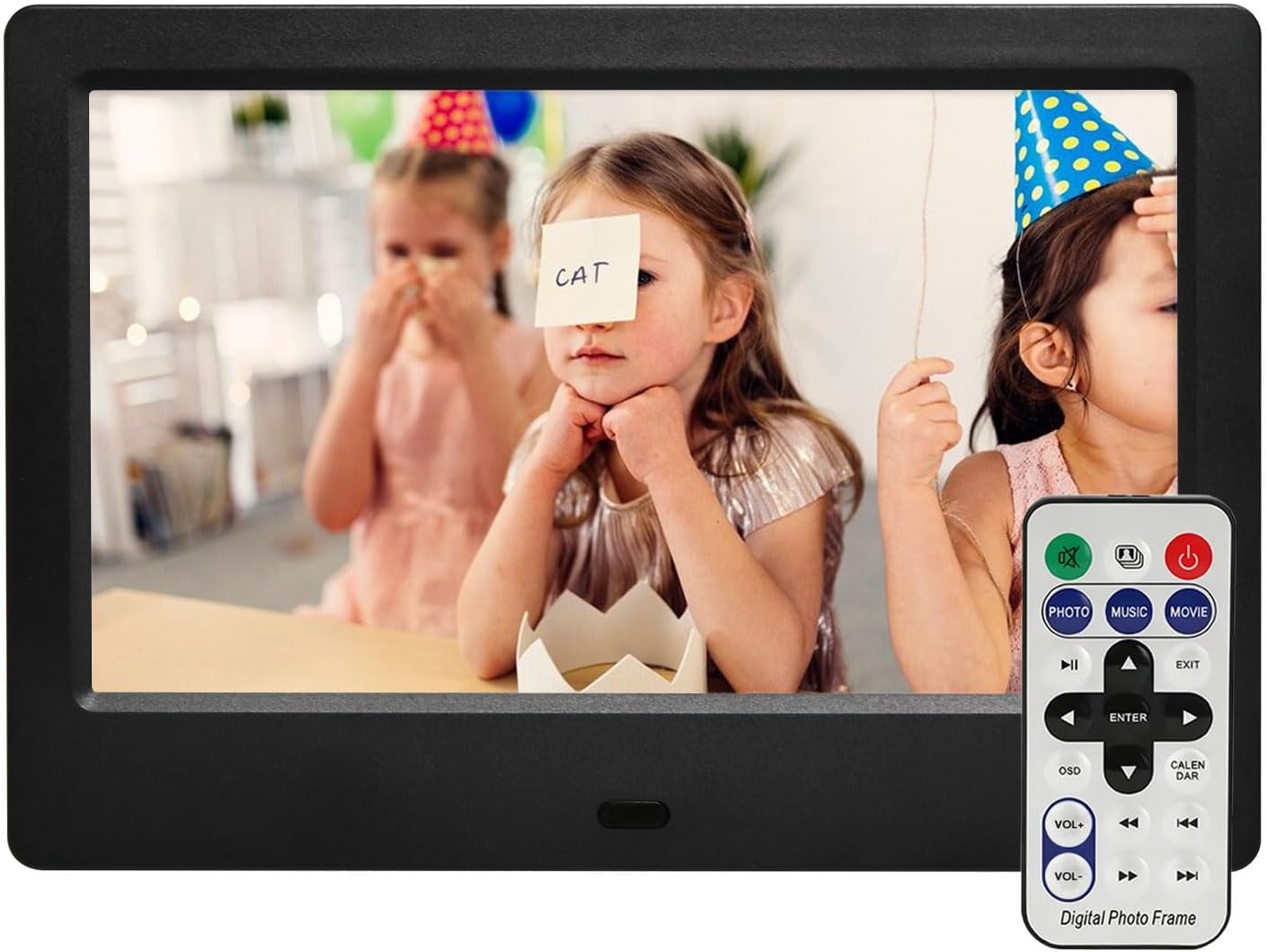 AMABOO 7 Inch Digital Picture Frame, Using USB or SD to Play Photos/Videos/Music, HD IPS Displays Photo Frames with Remote Control, Easys to Use, Gifts for Mom&Dad