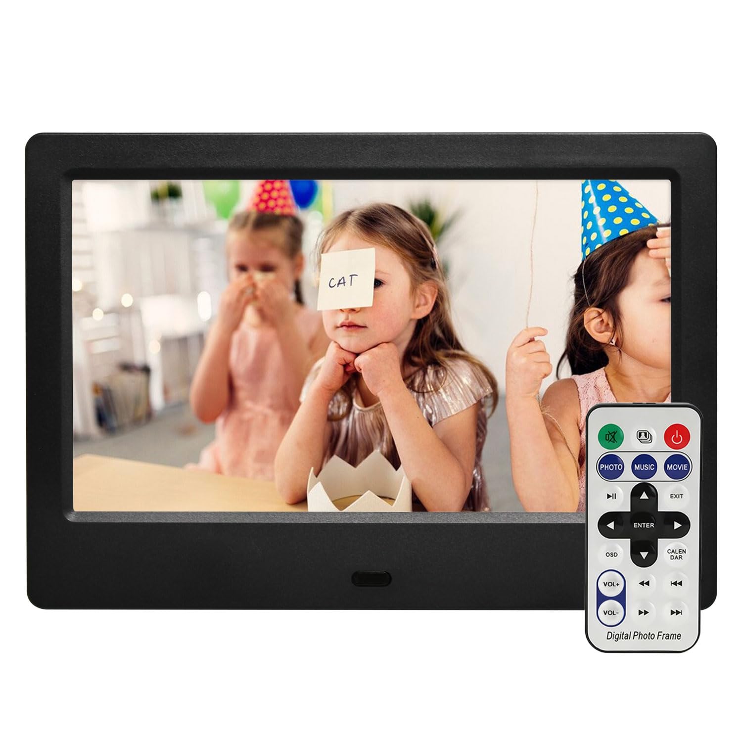 AMABOO 7 Inch Digital Picture Frame, Using USB or SD to Play Photos/Videos/Music, HD IPS Displays Photo Frames with Remote Control, Easys to Use, Gifts for Mom&Dad