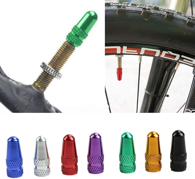 5 Piezas Tapas Presta para Bicicleta Track Bike Verde miniatura 8