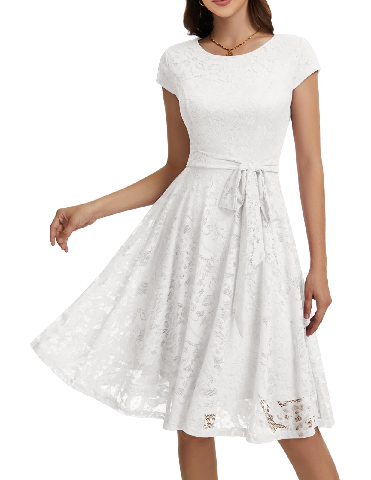 MUADRESS Women's Lace Cocktail Wedding Party Dress