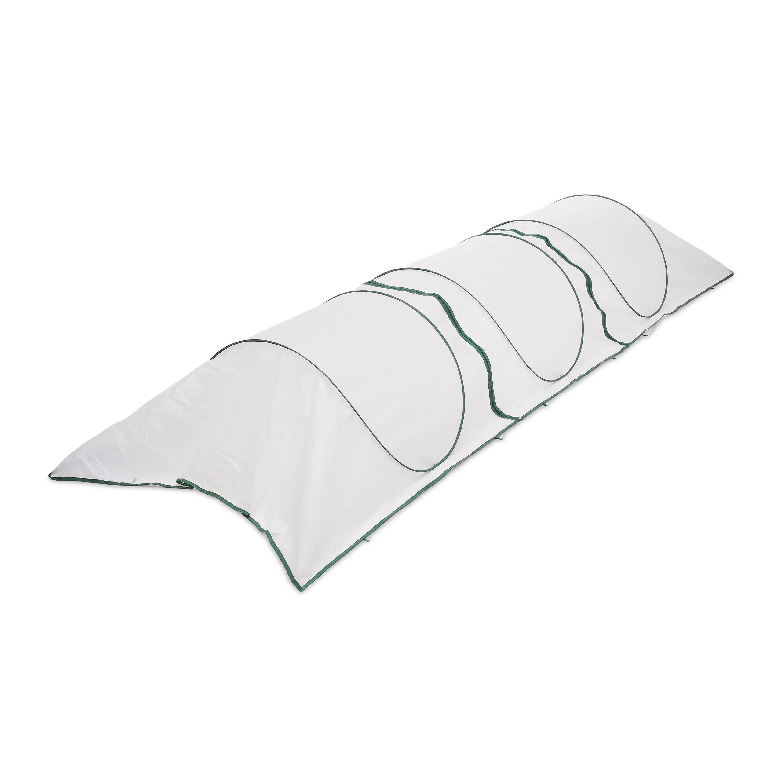 Relaxdays Plant Tunnel, 3.5 m, Pop-Up Greenhouse, Vegetable & Strawberry, against Pests, Gardening Tent, Foldable, White