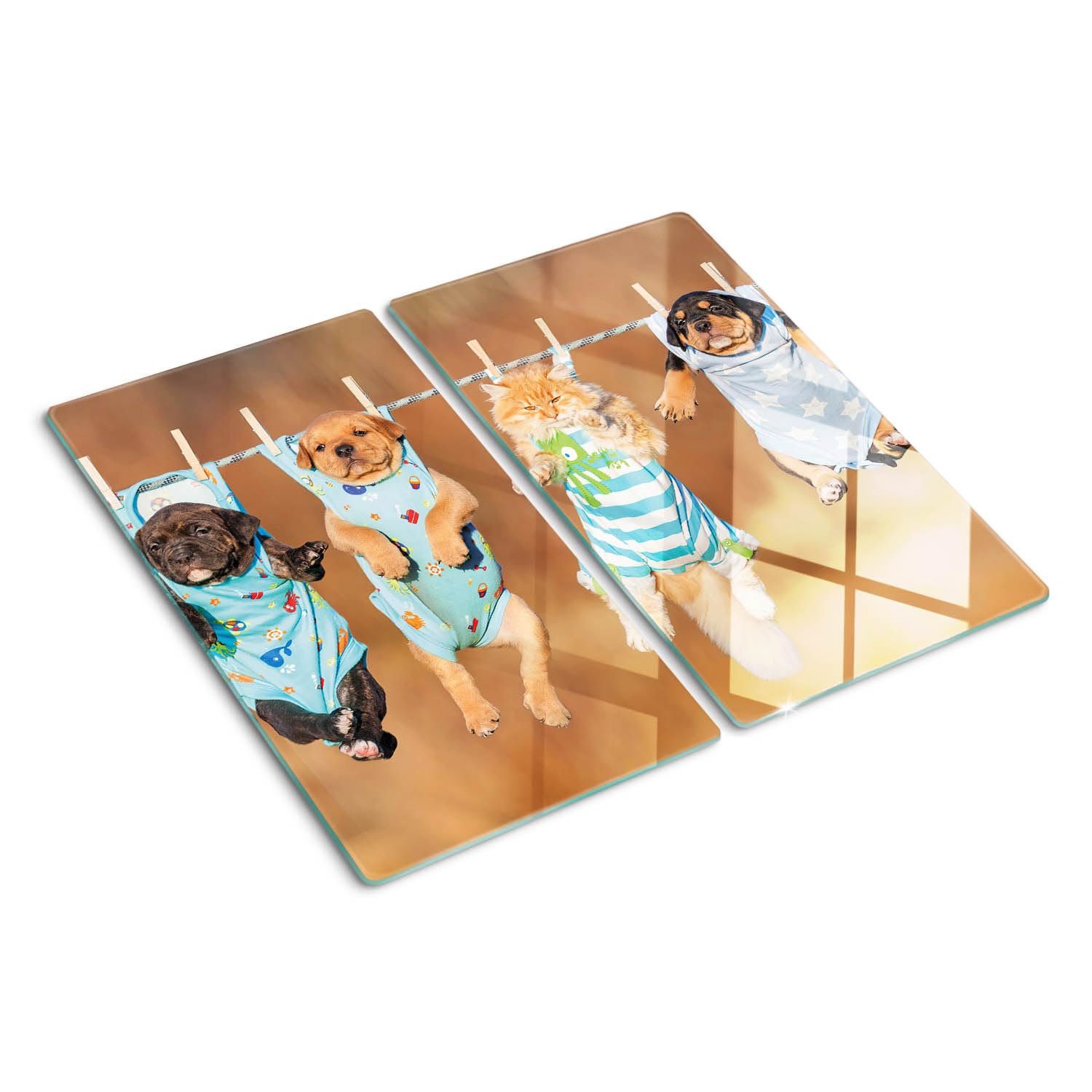 Planche à découper résistante à la chaleur avec pieds antidérapants 30x52 cm