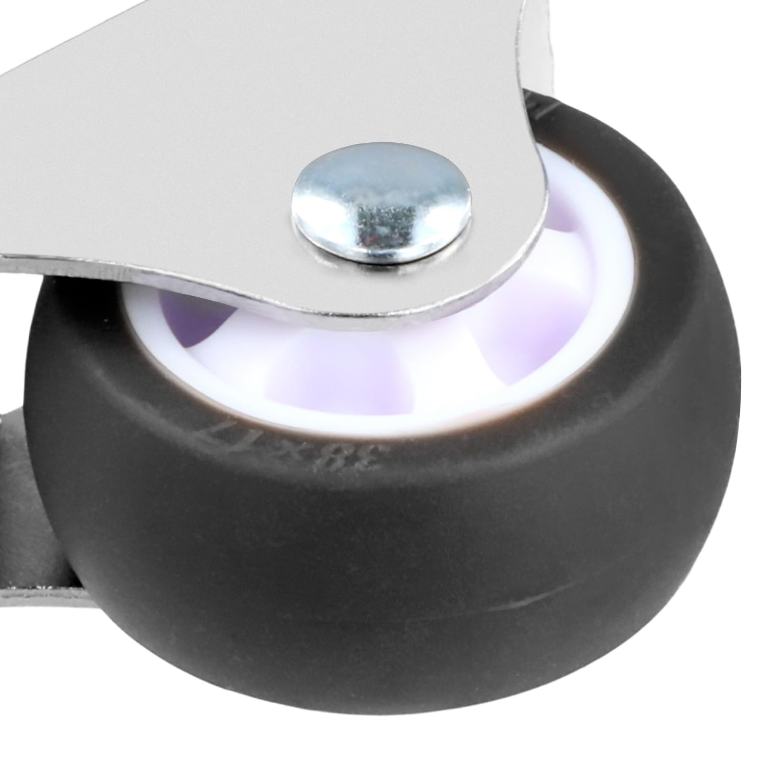 QWORK® zestaw 12 rolków pod meble - 38 mm średnica, koła z TPE - wytrzymałość 45 kg - do wnętrz i małych mebli