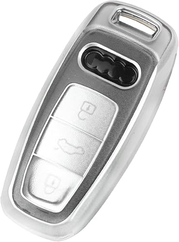 TANGSEN Funda inteligente para llavero compatible con Audi A3 A6 A7 A8 E-Tron S3 S6 RS6 S7 RS7 Q7 SQ7 Q8 SQ8 3 4 botones entrada sin llave remoto