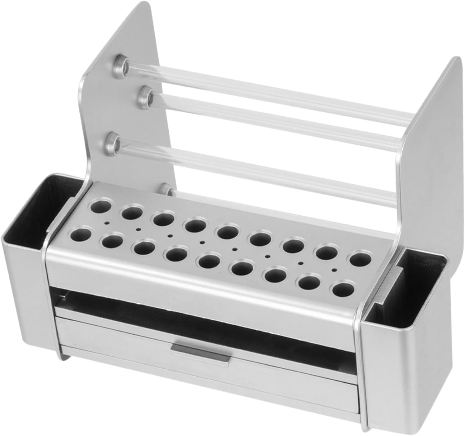 VILLCASE Portable Tool Organizer Rack with Drawer Compact Desktop Storage Holder for Screwdrivers Tweezers and Tools Multipurpose Tool Storage Holder for Home Garage Office Use