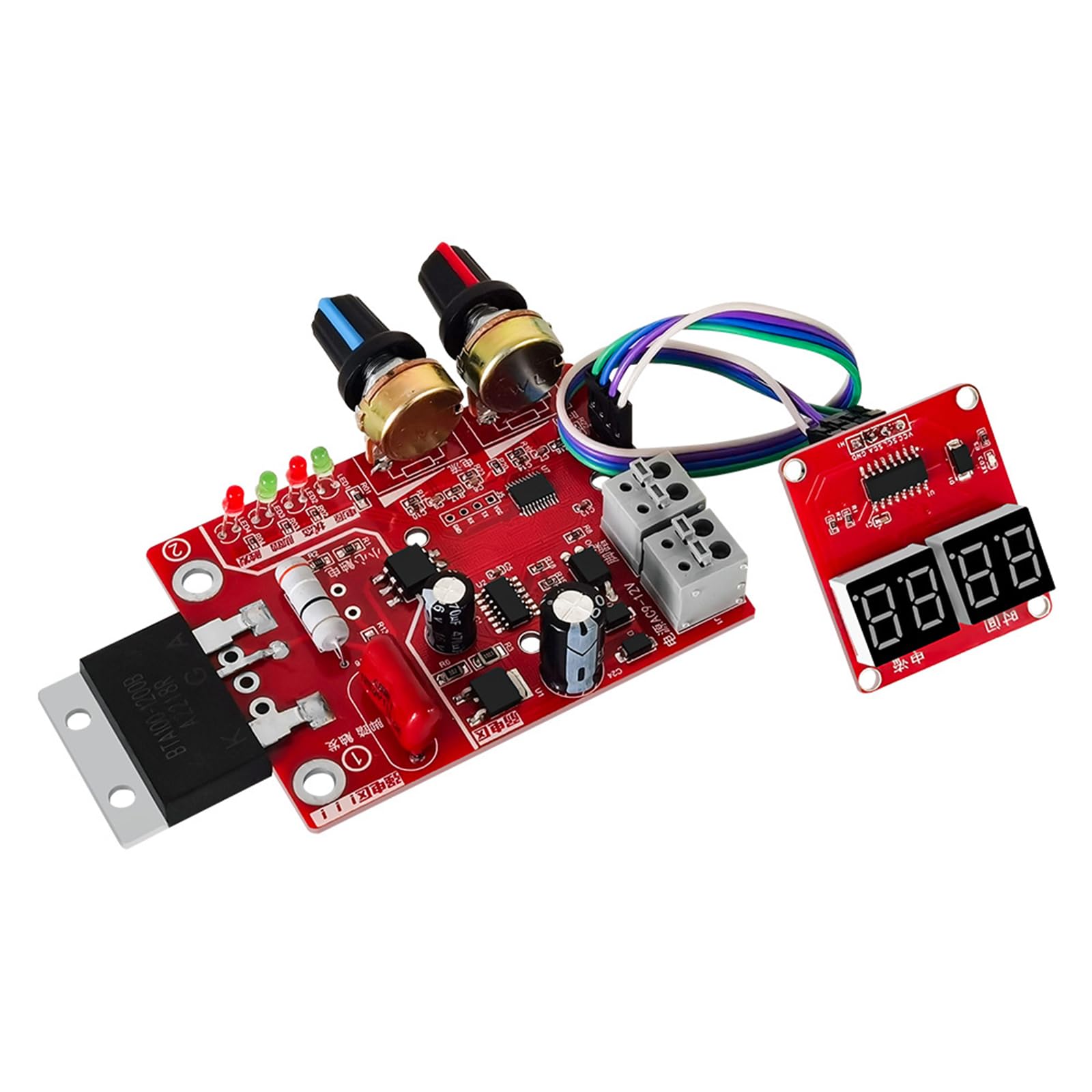Spots Welder Control Board 40A / 100A Spots Welding Machine Control Board Welder Adjustable Time Current Controller Portable Welding Machine
