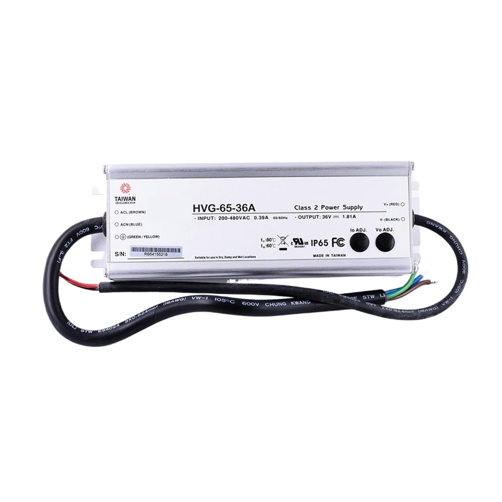 BALYDLUL 65W LED Driver Constant Voltage & Constant Current 12V 24V 24W 65W Dimmable DC12V-DC48V LED Power Supply