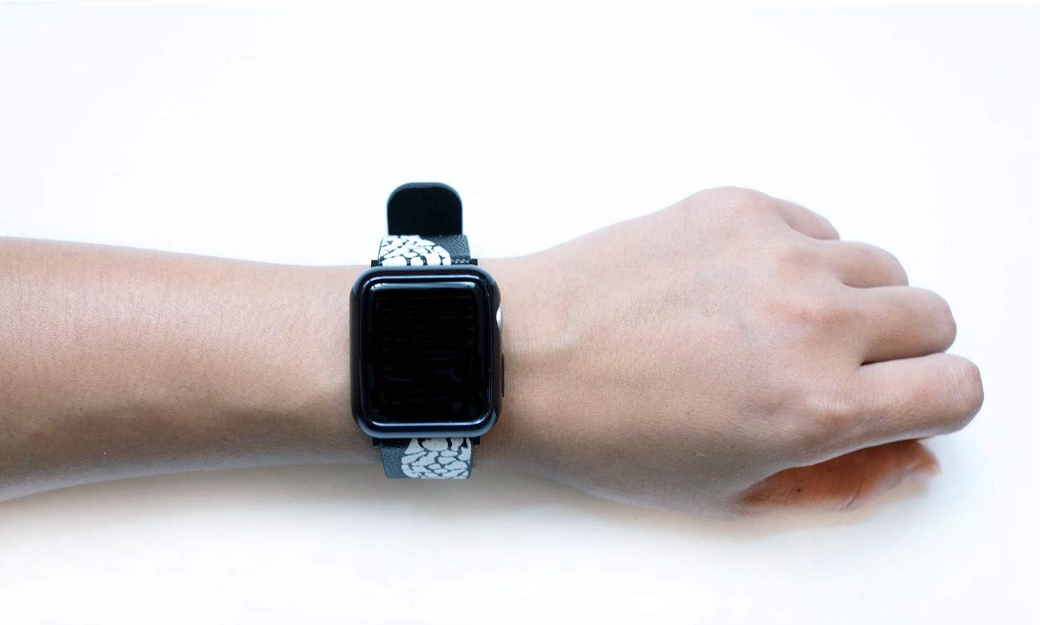 Exсluѕіvе Dіѕсоunt 60% Prісе Top Leather Band Compatible Apple Watch Band 42mm 44mm , iwatch Series 6/5/4/3/2/1, Sports print pattern Strap with Colour Adapter and Buckle (Black 44/42mm) Exсluѕіvе Sресіаl Top Leather Band Compatible Apple Watch Band 42mm 44mm , iwatch Series 6/5/4/3/2/1, Sports print pattern Strap with Colour Adapter and Buckle (Black 44/42mm)