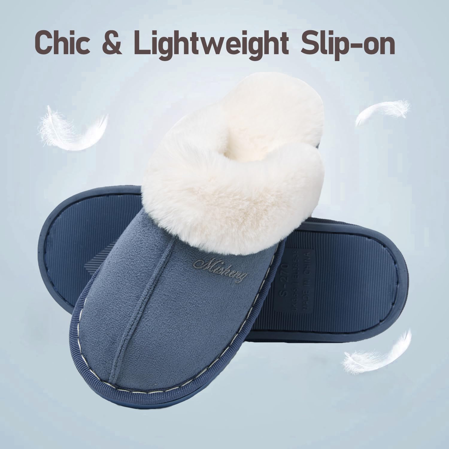 Donpapa Pantofole Donna Uomo Peluche Autunno Invernali Morbida Memoria Schiuma Interne Casa Ciabatte Fluffy Pelose Interno Esterno