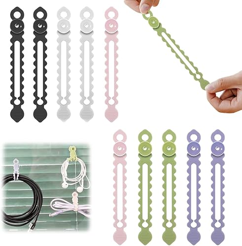 10 organizadores de cables de datos, 2026, nuevos organizadores de gestión de cables reutilizables 2026, lazos de cables de alta elasticidad para