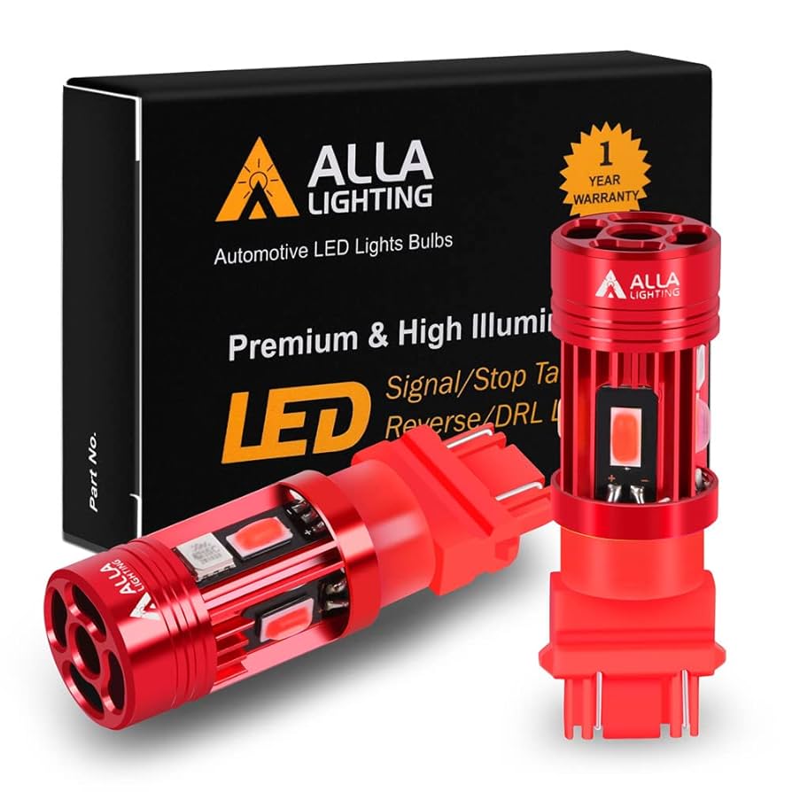 Amazon.com: Alla Lighting T25 3156 3157 LED Bulbs Red Turn