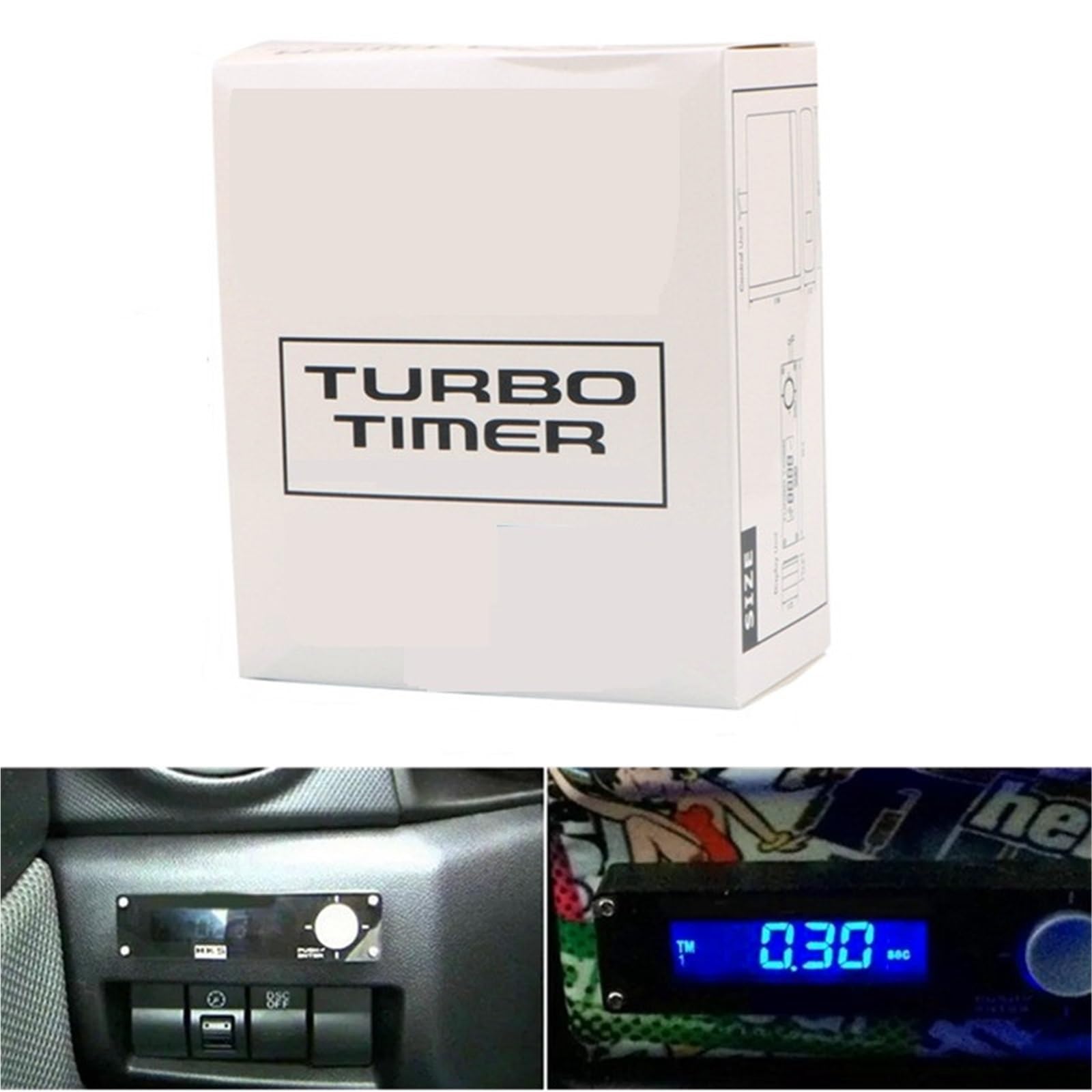 Samochód Turbo Timer Biały/czerwony/bule Wyświetlacz HUD Uniwersalne akcesoria samochodowe samochodowy kontroler Boost