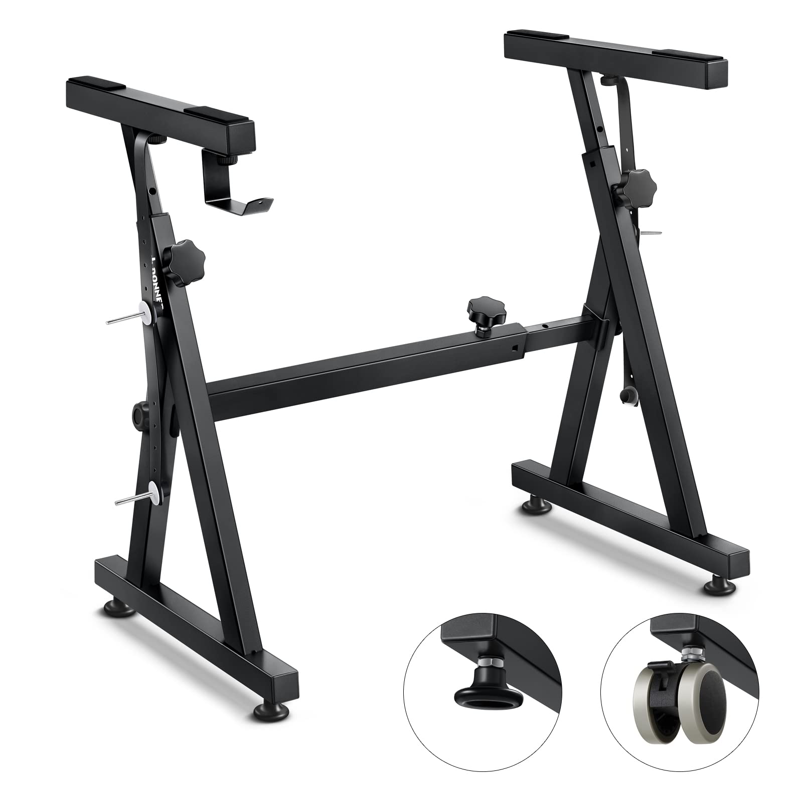 Donner Supporto Tastiera Pianola 61 88 Tasti Stile-Z, Supporto Pianoforte Digitale Regolabile Pieghevole