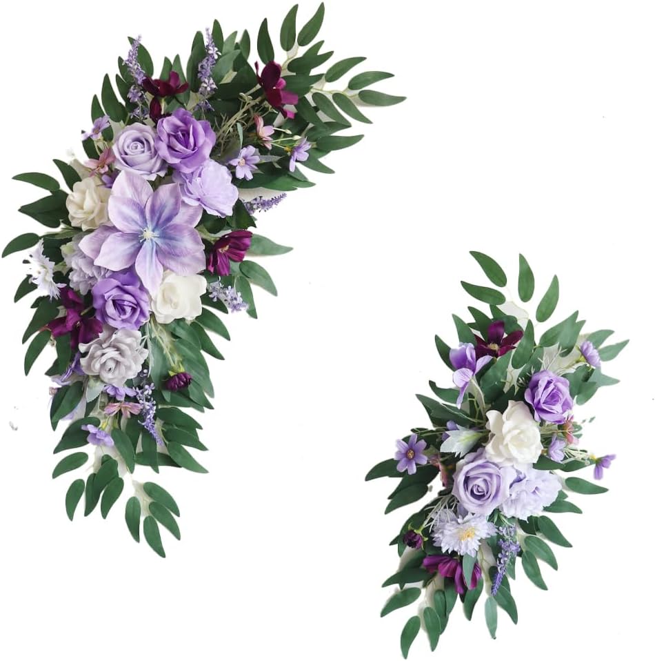 Purple Arch Flower Artificial Flower Arch, Small Wedding Arch