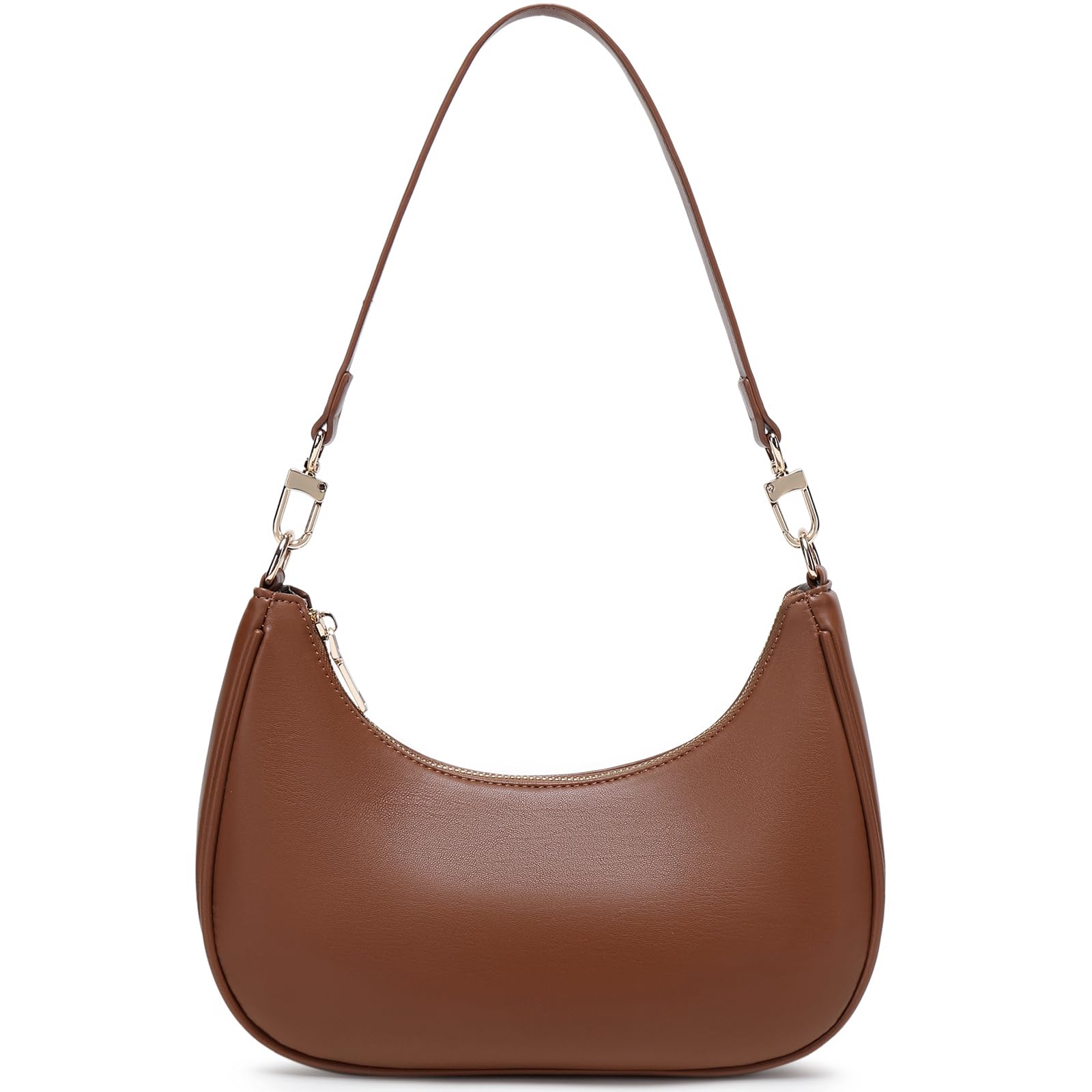 Women's Shoulder Bags Cute Hobo Purses Vintage Handbags with Zipper Lightweight Underarm for Dating Shopping Gift (Brown)