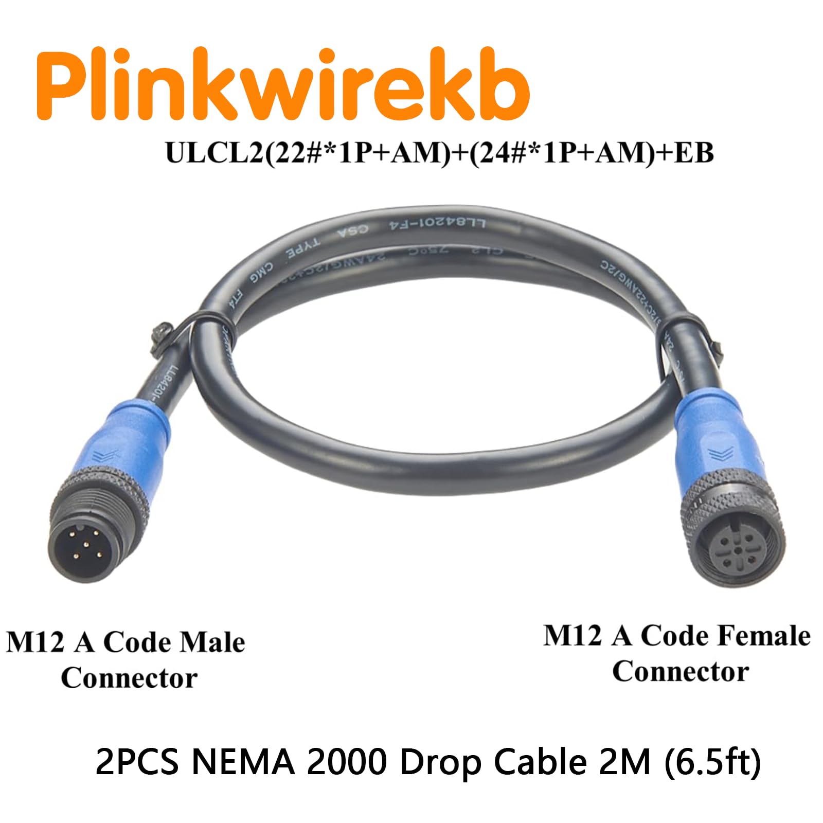 Kit de inicio NMEA 2000 certificado para red NEMA 2K para Lowrance, Simrad y Garmin, cables base NMEA 2000 de calidad marina, cables de derivación, tés y terminadores, 6 piezas