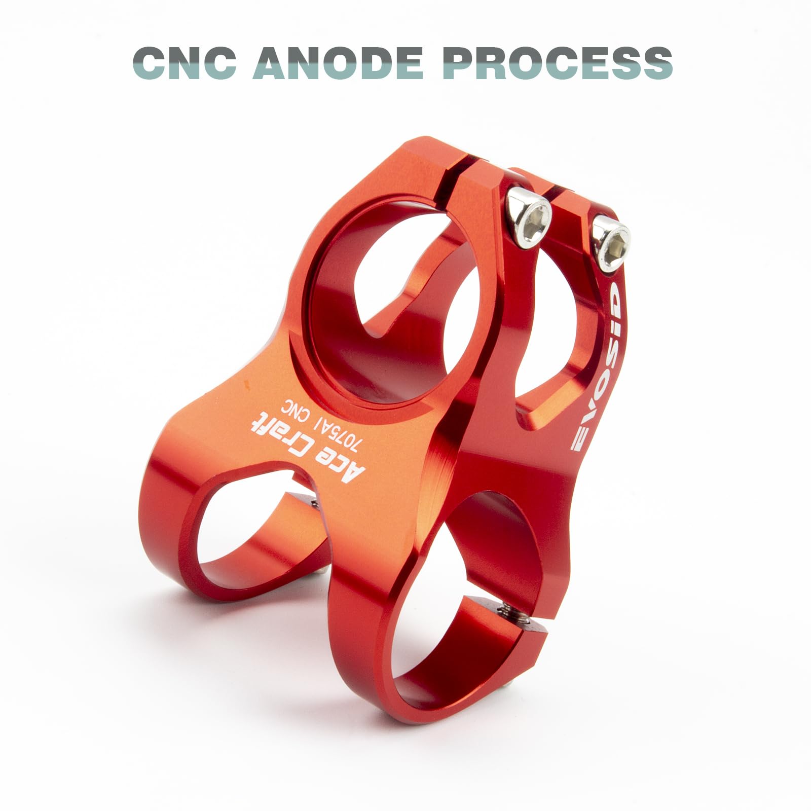 EVOSID Potence De Vélo De Montagne 35 Mm, Guidon Court Ultra Léger En Alliage D'aluminium CNC 31,8 X 28,6 Mm Pour VTT, Enduro, Trail AM XC (noir