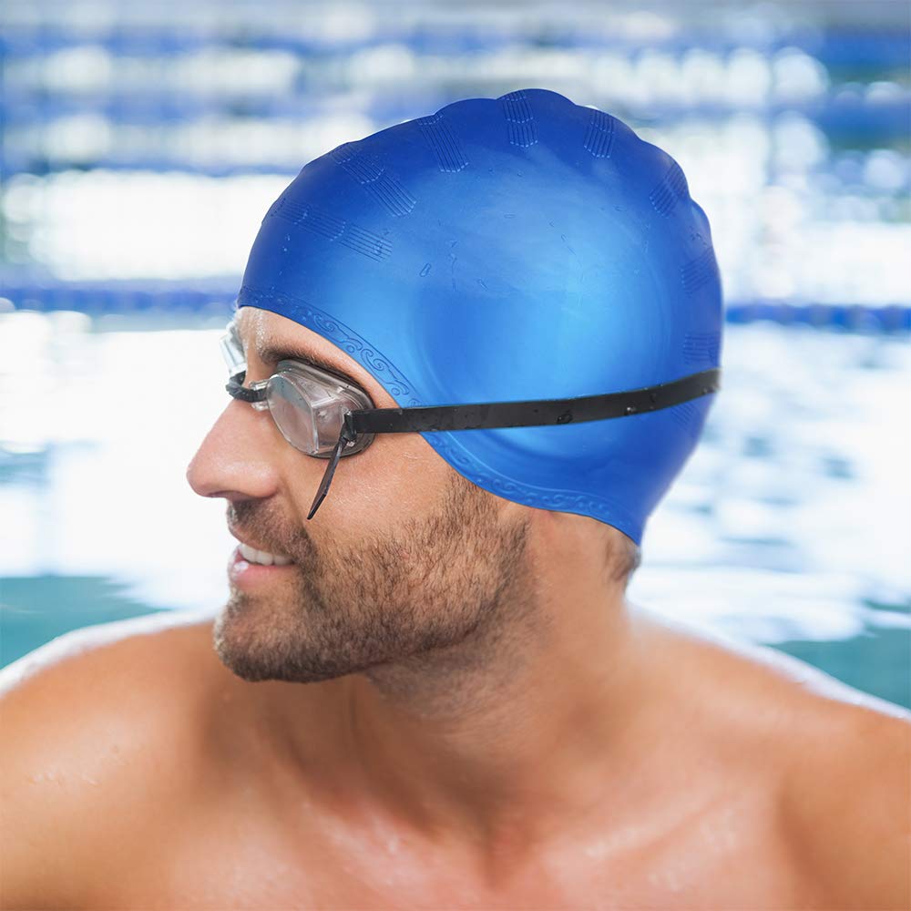 2 Pièces Bonnet De Bain Enfant Silicone - Bonnet Piscine Unisexe Cheveux Longs - Imperméable Et Confortable (Coloré)