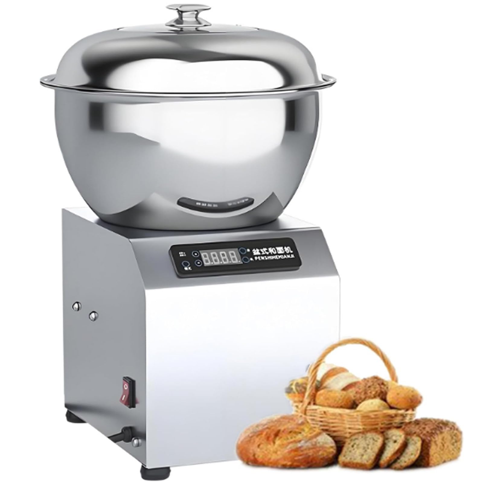 XygZythror Dough Kneading Machine Detachable Basin Type Stirring Machine, Food Blender Mixer Forward And Reverse Dual-Mode, For Household Commercial Use 5kg