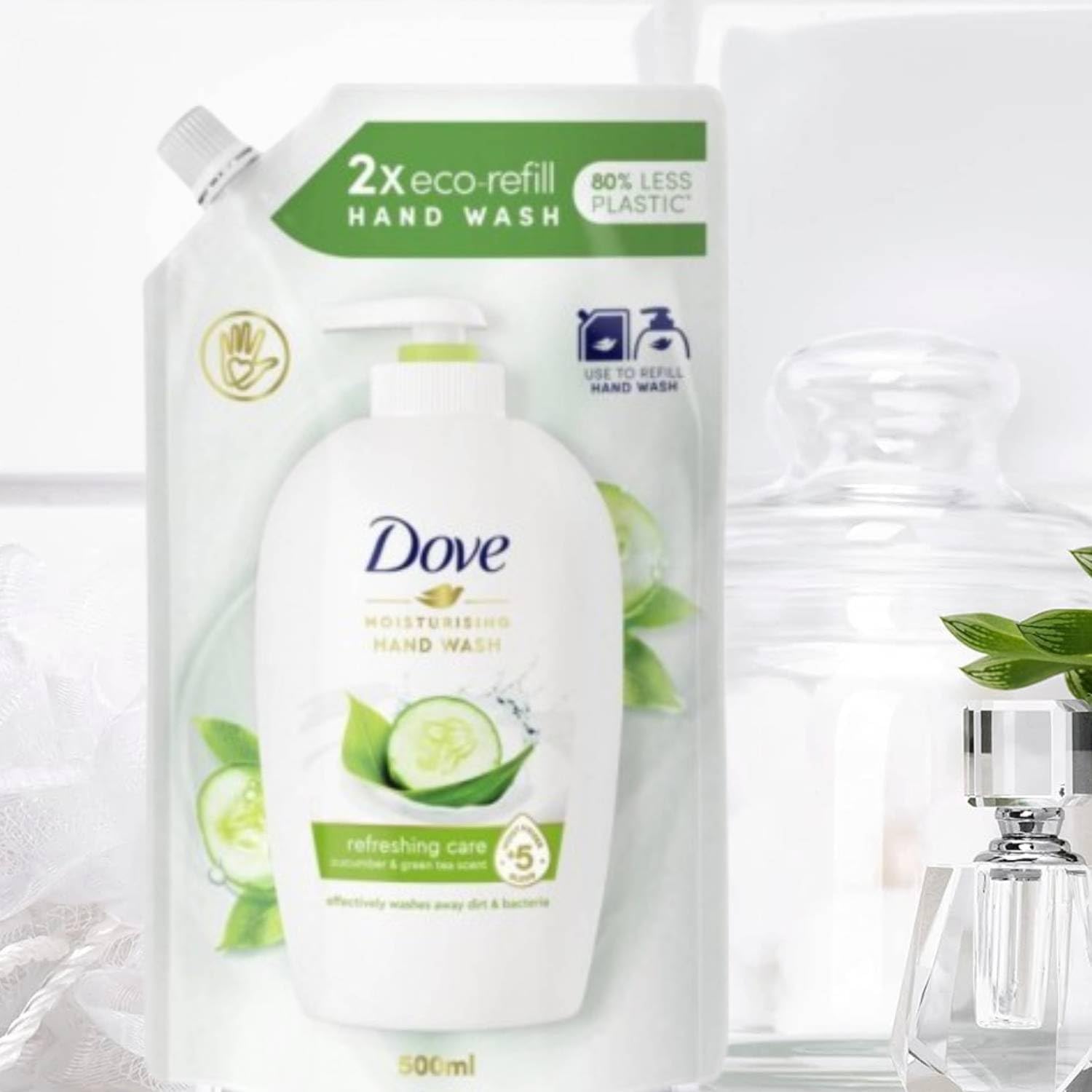 Dove Ricarica Sapone Liquido Mani Cetriolo 500 Ml (30, Unità)