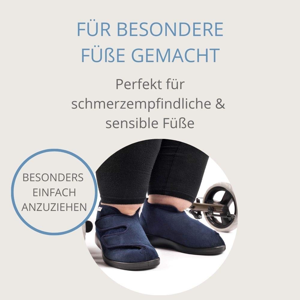 VAROMED Genua Winter Gesundheitsschuhe Damen & Herren I Mit Schurwolle warm gefütterte orthopädische Schuhe für geschwollene Füße I Made in Germany