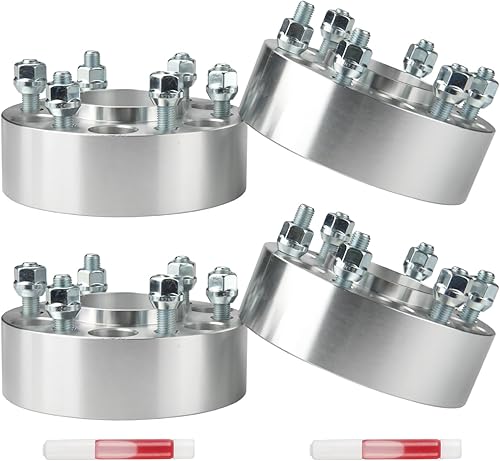 Miniatura 2 de Espaciadores de rueda de 6 x 5, adaptadores de rueda de 2 pulgadas con cubo centrado, orificios centrales de 3.075 in M12x1.5 adaptadores de pernos