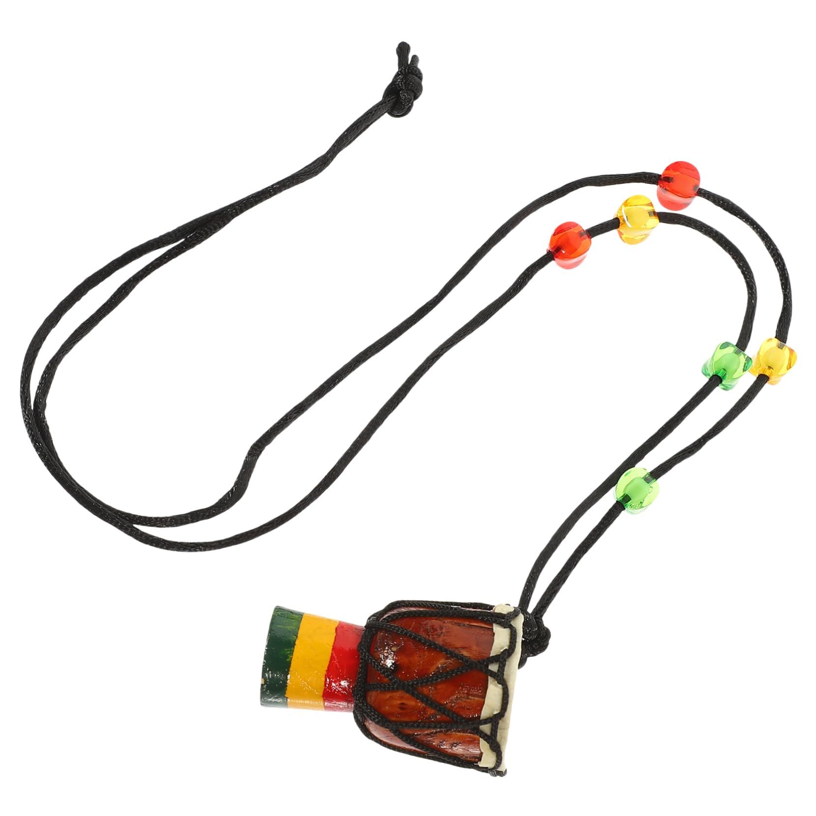 TOVINANNA African Drum Necklace Handmade Tambourine Metal Rings Home Decor Random