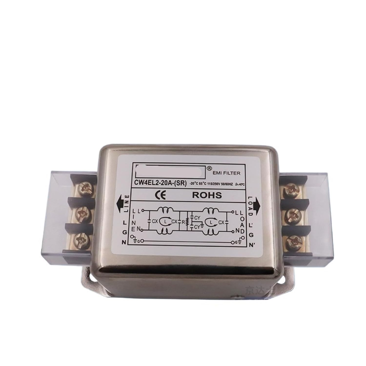 CW4EL2 6 10 20 30A Power Filter AC 220V Single-Phase Terminal Block Guide Rail SR(CW4EL2-30A -SR AC Guide Rail Type)