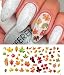 Autumn - Fall Leaves Water Slide Nail Art Decals Set #2 - Salon Quality 5.5" X 3" Sheet!