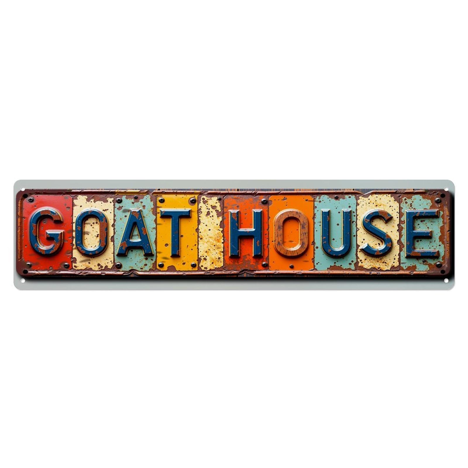 Jdyaojiesheng Vintage Colorful Rustic Metal Sign Letters Tin Sign Retro Metal Wall Decor Metal Poster, Home Bar Garage Farmhouse Cafe Wall Art Decoration 4X16inch