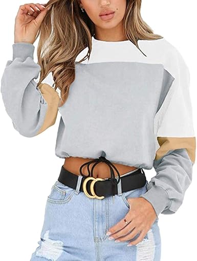 cropped sweatshirt with drawstring