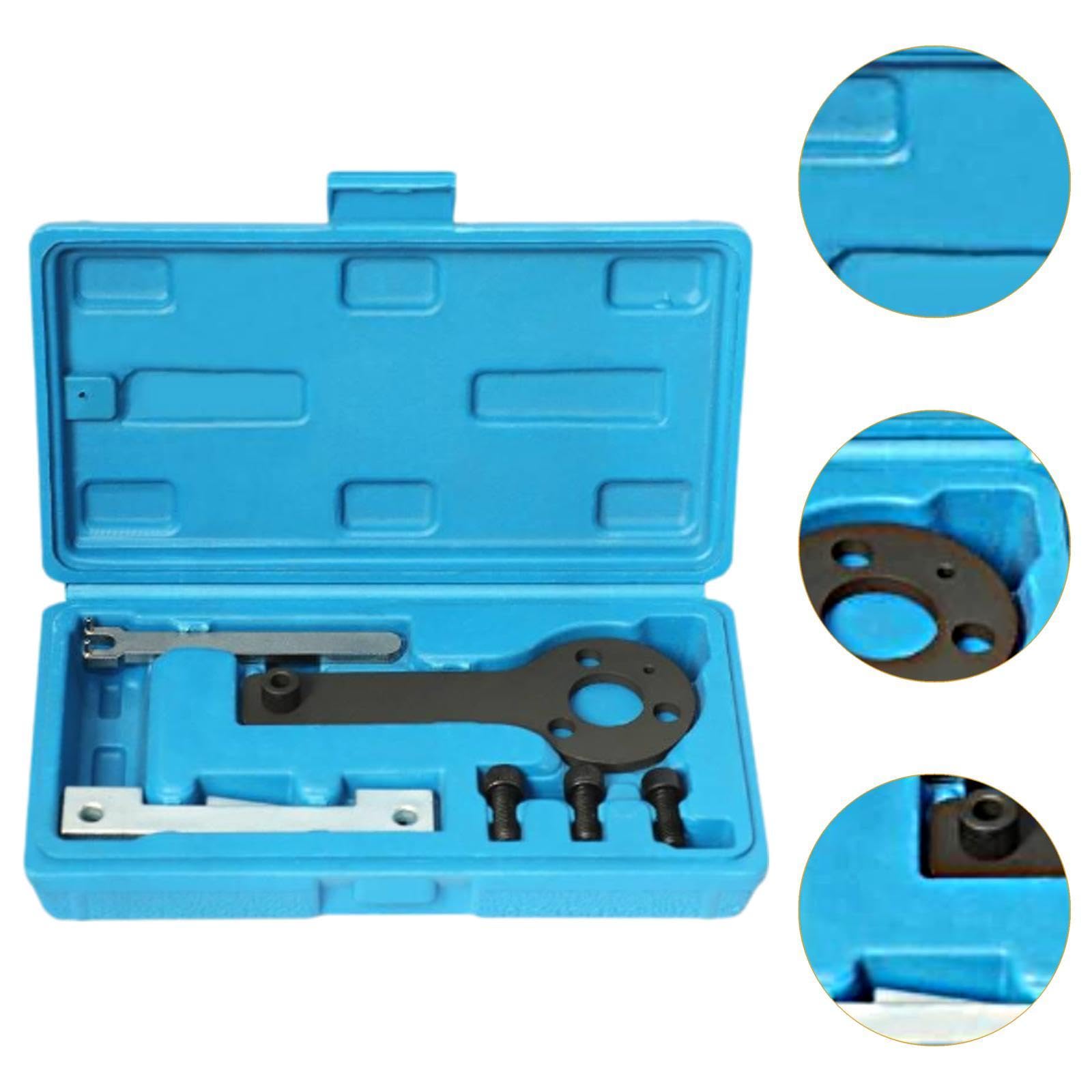 Generic Kit Attrezzo Fasatura Motore Utensile Temporizzazione Acciaio Professionale Portatile Adatto per Laboratorio Officina Auto 22cmx12cmx5cm