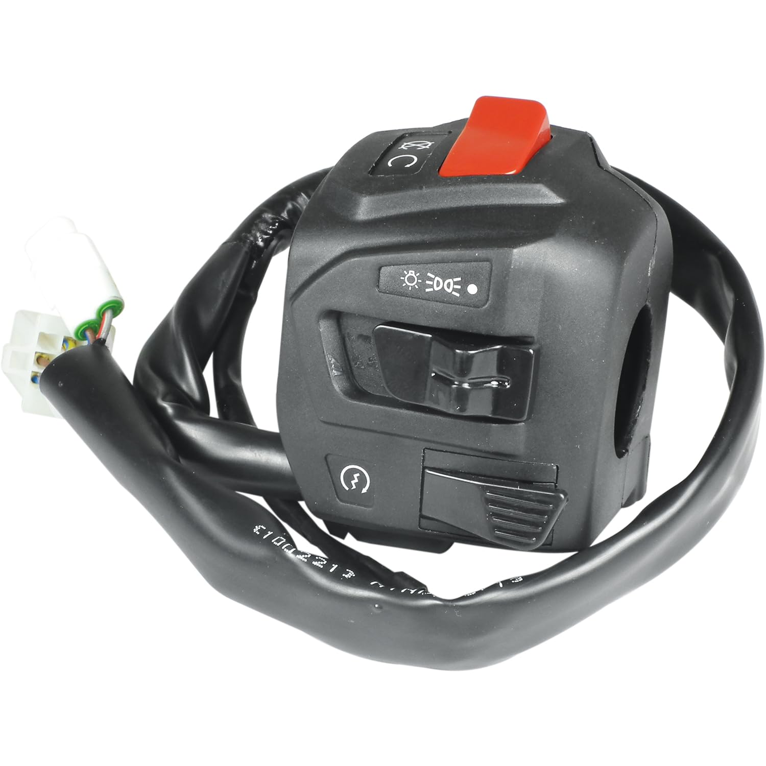 Uno Minda SW-0576 Handle Bar Switch (Right Hand Side) With Self Start- 6 Pin Male White Couplers, 2 Pin Female White Coupler For Bajaj Pulsar NS 200/ Pulsar NS 160