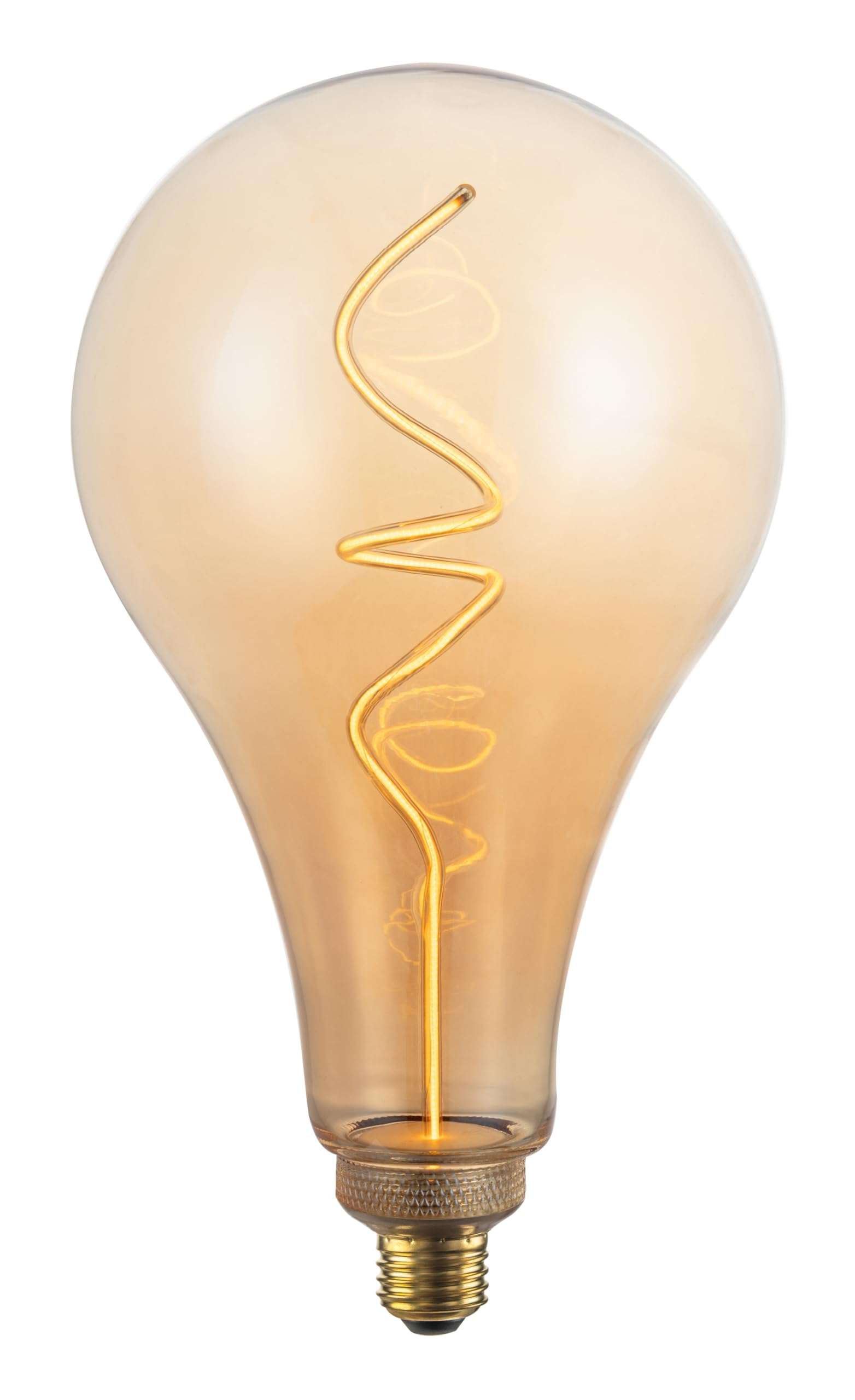greenandco lampadina LED design vintage per illuminazione ambientale | dimmerabile | E27 A165 | 4,9W 200lm | 1800K (bianco molto caldo) | 320° | 230V | ambra | senza sfarfallio