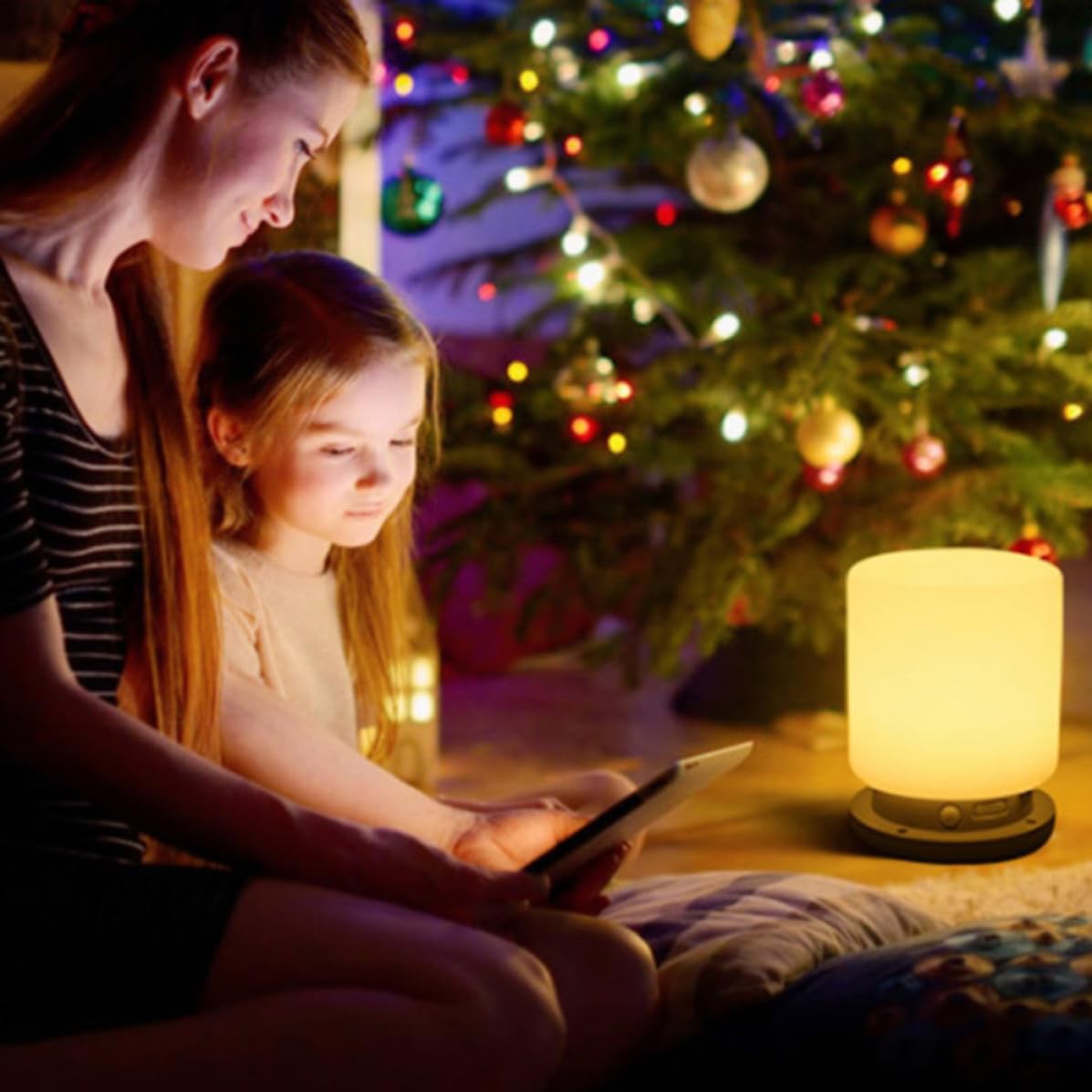 Lampada Solare Portatile da Giardino e Desktop Led, Silicone Bianco