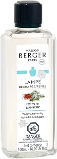 Festive Fir - Lampe Berger Fragrance Refill for Home Fragrance Oil Diffuser - 16.9 Fluid Ounces - 500 milliliters
