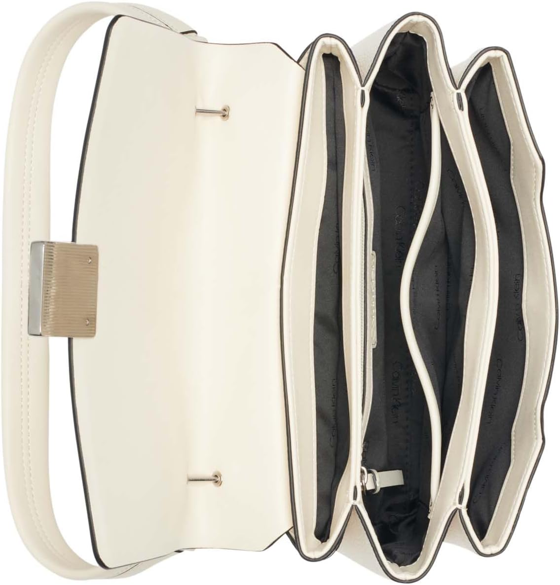 Calvin Klein womens Clove Triple Compartment Flap Shoulder Bag