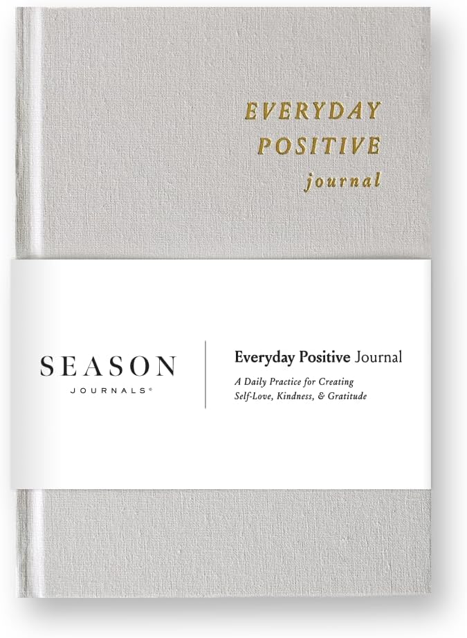Everyday Positive Journal – 120-Day Guided Gratitude & Mindfulness Practice – Undated Self-Reflection & Growth Journal – Linen Hardcover